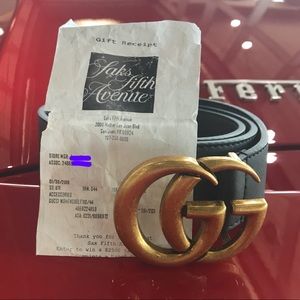 Authentic Preowned Damaged Double G Gucci Belt